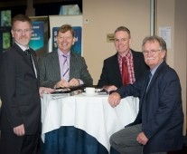 from left to right:Mark McConnell ECOS, Sean Dwan Speak for Success International, Brendan O\'Brien- Crest Com, Tony Carey Copytype Ireland Ltd