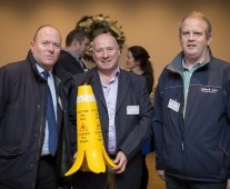 from left to right: Jim Dempsey - Iarnrod Eireann, Damian Shaw - Quirke & Shaw Cleaning Supplies, Michael Quirke - Quirke & Shaw Cleaning Supplies