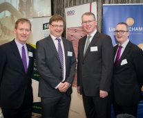 from left to right: Liam Woulfe - Managing Director Grassland Argo, Brian McEnery - BDO, Nick Ashmore - First Citizen Finance (SBCI), Stephen O\' Donovan - BDO,