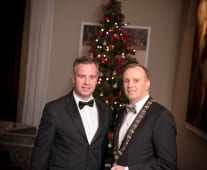 No repro fee- limerick chamber president's dinner 2017 - 17-11-2017, From Left to Right: Dr James Ring - CEO Limerick Chamber, Ken Johnson - President Limerick Chamber, Photo credit Shauna Kennedy