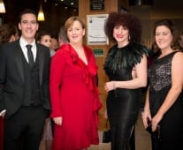 No repro fee- limerick chamber president's dinner 2017 - 17-11-2017, From Left to Right:Niall O'Callaghan - Shannon Hertiage, Maria O'Gorman Skelly - The Limerick Strand, Anna Rooney and Leonie Kerins- Doras Lumini. Photo credit Shauna Kennedy