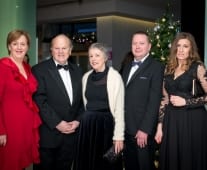 No repro fee- limerick chamber president's dinner 2017 - 17-11-2017, From Left to Right:Maria O'Gorman Skelly - The Limerick Strand, Michael Noonan, Siún Ní Raghallaigh - Troy Studios, Stefan and Anna Lundstrom - The Limerick Strand Hotel,Photo credit Shauna Kennedy