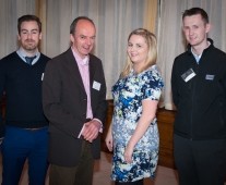 From left to Right: Jonathan Hazlett - FRS Recruitment, John Line, Sarah Hurley - FRS Recruitment,Â  George Stafford - NGS Products