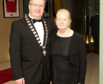 Dr Fergal Barry with his mother at Limerick Chamber\'s Business Awards at the Strand Hotel, Limerick
