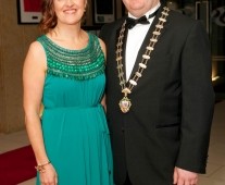 Dr. Fergal Barry, President, Limerick Chamber and his wife Deirdre at the President\'s Dinner and Limerick Chamber\'s Regional Business Awards at the Strand Hotel, Limerick . - Picture: Kieran Clancy Â© 15/11/2013