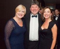 At the Limerick Chamber Presidents Dinner Incorporating the Limerick Chamber Regional Business Awards 2013s at the Strand Hotel, Limerick were: Cathy Halloran, RTE ; Nicky Woulfe and Maria Kelly, CEO, Limerick Chamber. - Picture: Kieran Clancy Â© 15/11/2013