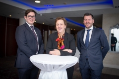 Economic Briefing held in the Strand Hotel, Limerick on 14th March 2022. from left to right: Michael MacCurtain - Limerick Chamber Skillnet, Maria O’Gorman Skelly - The Strand Hotel, John English - Eden Capital