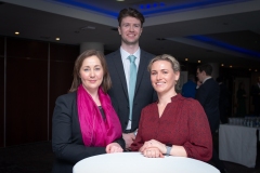 Economic Briefing held in the Strand Hotel, Limerick on 14th March 2022. from left to right:Síle Casserly- McKeogh Gallagher Ryan , Diarmuid O’Shea  - Limerick Chamber, Jane Hughes - Keogh Gallagher Ryan.