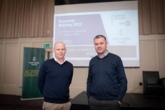 Economic Briefing held in the Strand Hotel, Limerick on 14th March 2022. from left to right: Anthony Kelly - Collen Construction, Liam Flynn Collen Construction.