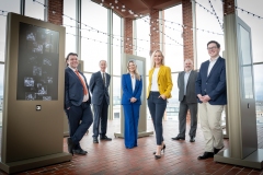 no repro fee- Economic Business Briefing Breakfast held in the Dugout, International Rugby Experience, O’Connell Street. From Left to Right: Sean Golden - Limerick Chamber / Speaker, Carl Tannenbaum - Chief Economist Northern Trust / Speaker , Miriam O’Connor - President Limerick Chamber, Dee Ryan - CEO Limerick Chamber, Noel Gavin - Northern Trust / Sponsor, Michael MacCurtain - Limerick Chamber Skillnet / Sponsor