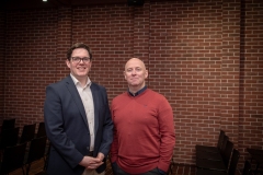no repro fee- Economic Business Briefing Breakfast held in the Dugout, International Rugby Experience, O’Connell Street. From Left to Right: Michael MacCurtain- Limerick Chamber Skillnet, Alan Higgins - Ingenium.