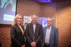 no repro fee- Economic Business Briefing Breakfast held in the Dugout, International Rugby Experience, O’Connell Street. From Left to Right: Dee Ryan -CEO  Limerick Chamber, Damien Garrihy - AIB, Peter Doyle - Key Ingredients Europe Ltd