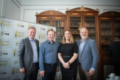 2024 Limerick Chamber Regional Business Awards Launch which took place in the Limerick Chamber Office on 12th June. From left to right: Damien Garrihy - AIB / Sponsor,   John Patrick -  Shaw Carelon,  Gillian Barry - TUS/ Sponsor,   Noel Gavin - President Limerick Chamber,