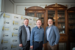 2024 Limerick Chamber Regional Business Awards Launch which took place in the Limerick Chamber Office on 12th June. From left to right: Damien Garrihy - AIB / Sponsor,   John Patrick -  Shaw Carelon,     Noel Gavin - President Limerick Chamber,