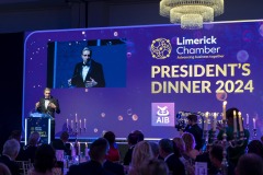 17/11/2024
 pictured at Limerick Chamber Presidents Dinner and Regional Business Awards 2024 which took place at the Strand Hotel, Limerick.
Pic: Don Moloney