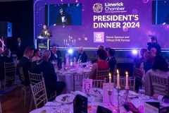 17/11/2024
 pictured at Limerick Chamber Presidents Dinner and Regional Business Awards 2024 which took place at the Strand Hotel, Limerick.
Pic: Don Moloney