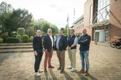 Mayoral Debate which took place on Tuesday 21st May and held in TUS.  Sponsored by Limerick Chamber, Limerick Post and TUS. From left to right: Donnacha Hurley, Noel Gavin - President Limerick Chamber, Donal Cantillon, Michael MacCurtain - Fine Gael Candidate Local Elections, James Ring.