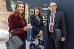 26/06/2025
Laura Ryan, UL, Michelle Gallagher, CEO Limerick Chamber and Thomas Ryan, irish Greyhound Board pictured at the launch of Limerick Chamber Awards 2025.
Pic: Don Moloney