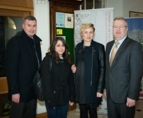 from left to right: Brian Shanley - Ulster Bank, Marie Daudey - Translit, Julia Tihonova - Translit, Dr Fergal Barry - LIT