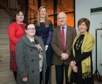 From left to right Mary Egan - Limerick Chamber, Fiona Connolly - Lyons of Limerick, Maura McMahon - Limerick Chamber, Dr Hugh Maguire - Hunt Museum, Naomi O\'Nolan - Hunt Museum