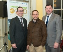 from left to right: Michael O\'Laoide - Mercury Consulting, Nigel Dugdale - Limerick Chamber, Patrick O\'Sullivan - Healthwise