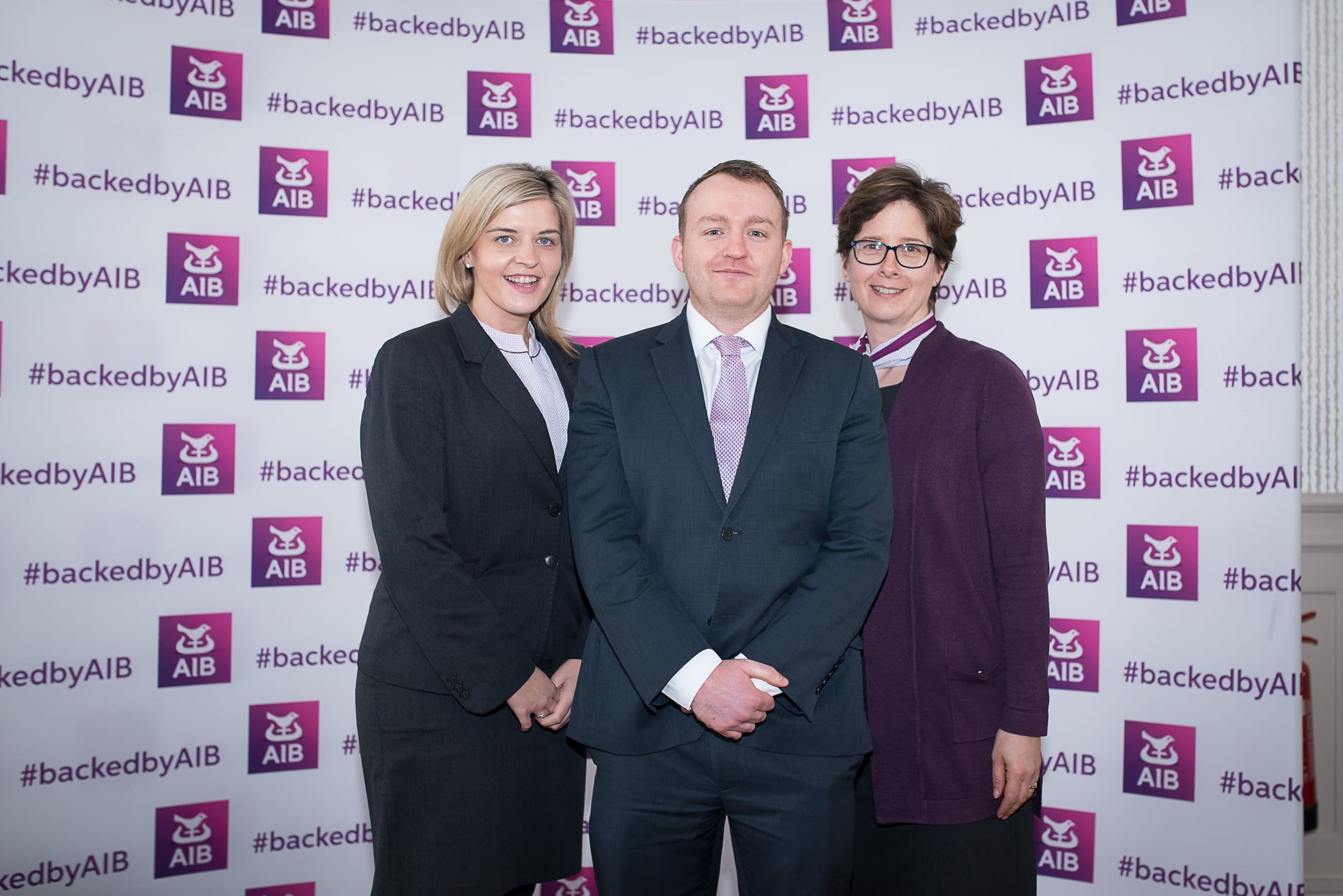From left to right Agri Tourism Event Newcastlewest which took place on the 29th April in The Longcourt House Hotel: Ciara O’Grady- AIB, Alan Waters- AIB, Geraldine Naughton - Aib