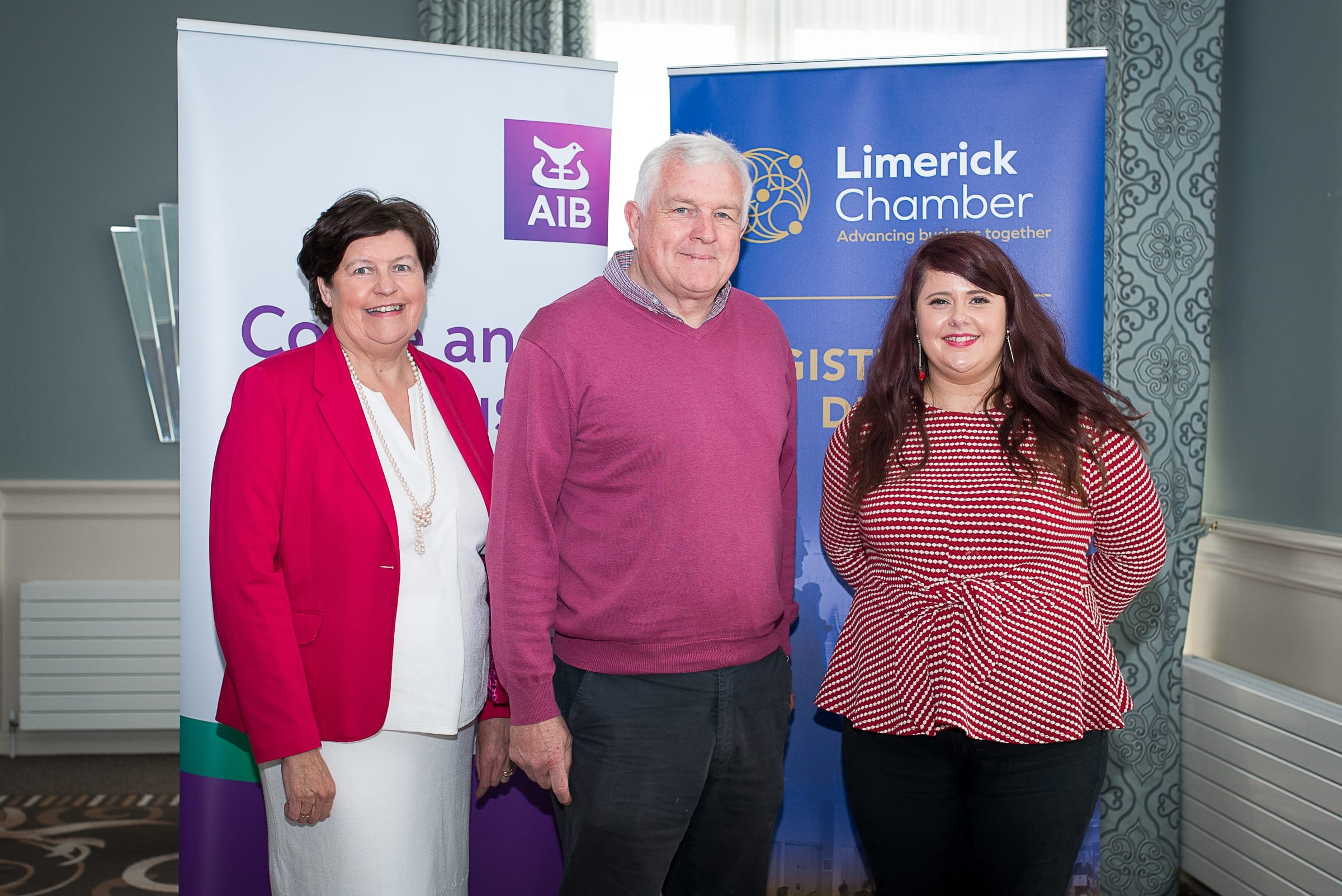 From left to right Agri Tourism Event Newcastlewest which took place on the 29th April in The Longcourt House Hotel: Mary Danaher - IBT, Donal Fitzgibbon, Caoimhe Moloney - Limerick Chamber.