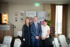 AIB Luncheon in association with the Limerick Chamber held in The Savoy Hotel on Thursday 21st April , Limerick. From Left to Right: Ciara Stack, Kieran Considine and Helen Dooley all from AIB.