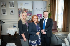 AIB Luncheon in association with the Limerick Chamber held in The Savoy Hotel on Thursday 21st April , Limerick. From Left to Right: Jean Creagh - AIB, Jacinta Khan - The Savoy Hotel, Sean Golden - Limerick Chamber.