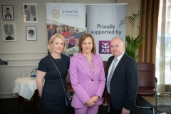 AIB Luncheon in association with the Limerick Chamber held in The Savoy Hotel on Thursday 21st April , Limerick. From Left to Right: Mary Rose Cantillon - AIB, Anne Brannigan - The Savoy Hotel, Chris Moore - AIB.