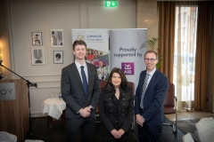 AIB Luncheon in association with the Limerick Chamber held in The Savoy Hotel on Thursday 21st April , Limerick. From Left to Right: Diarmuid O’Shea - Limerick Chamber, Margaret Connor - AIB, Richard McGuire - Mazar.