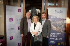 AIB Luncheon in association with the Limerick Chamber held in The Savoy Hotel on Thursday 21st April , Limerick. From Left to Right: Eugene Drennan, Mary McKeogh - McKeogh Gallagher Ryan, Damien Glesson - Grant Thornton.