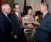 Brian Fitzgerald, Irish Technology Leadership Group; Gordon Kearney, President Limerick Chamber; Dr Maria Hinfelaar, President LIT and Dominick Chilcott, British Ambassador. - Picture: Kieran Clancy ©