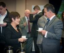 Conference chair Ciana Cambell wtih Colm O\'Brien, Carambola Kidz