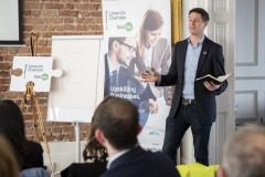 30/11/2023
Bruce Harper, Antaris pictured at Navigating the Changing Sustainability Reporting Landscape 3 – Nov 2023 which took place at Limerick Chamber Skillnet, 96 O’Connell St, Limerick.
Pic: Don Moloney