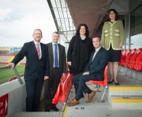 From left to right: Colm OâShea, Head Of Business Centre, Ulster Bank(Sponsor), Brian Shanley, - Ulster BankDr. James Ring CEO Limerick Chamber, Catherine Duffy - President Limerick Chamber, Josephine Feehily - Guest Speaker/ Chairperson of Policing Authority,