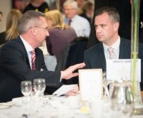 Networking at Autumn business lunch at Thomond Park
