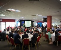 Networking at Autumn business lunch at Thomond Park