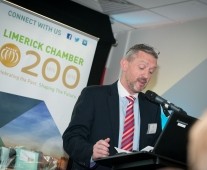 Colm O\'Shea, Ulster Bank, speaking at Limerick Chamber Autumn business lunch