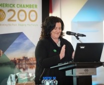 Catherine Duffy, Limerick Chamber President speaking at the Limerick Chamber Autumn business lunch