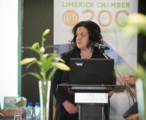 Catherine Duffy, Limerick Chamber President speaking at the Limerick Chamber Autumn business lunch