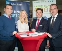 From left to right:Ray Collins - Tiernan Properties, Edwina Gore- Limerick Chamber, David Conway - Eireagle.com, Matt Tiernan - Tiernan Properties
