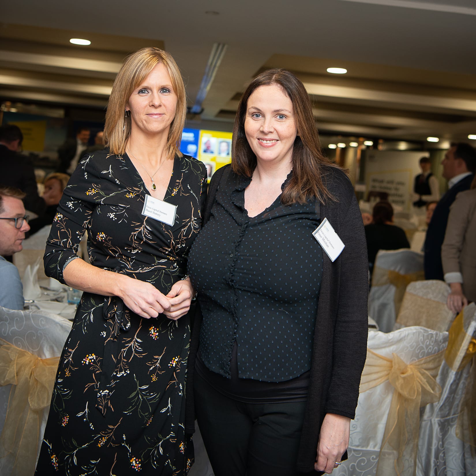 No repro fee-Limerick Chamber Autumn Luncheon which was held in The Savoy Hotel on Monday 23rd September - From Left to Right: Hazel Slattery and Emer Minihan other Focus Capital Partners. 
Photo credit Shauna Kennedy