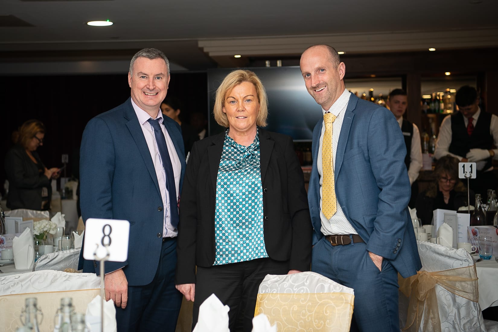 No repro fee-Limerick Chamber Autumn Luncheon which was held in The Savoy Hotel on Monday 23rd September - From Left to Right: Brain Shanley, Monica Mullins and Cian McInerney all from Ulster Bank 
Photo credit Shauna Kennedy