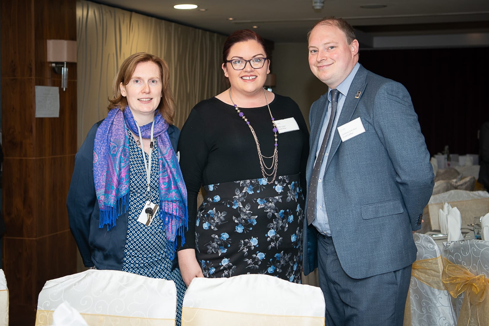 No repro fee-Limerick Chamber Autumn Luncheon which was held in The Savoy Hotel on Monday 23rd September - From Left to Right: Anne Marie Nash - The Strand Hotel, Susan Pera - Villers School, Cyril Laffan - Castletroy Park Hotel, 
Photo credit Shauna Kennedy