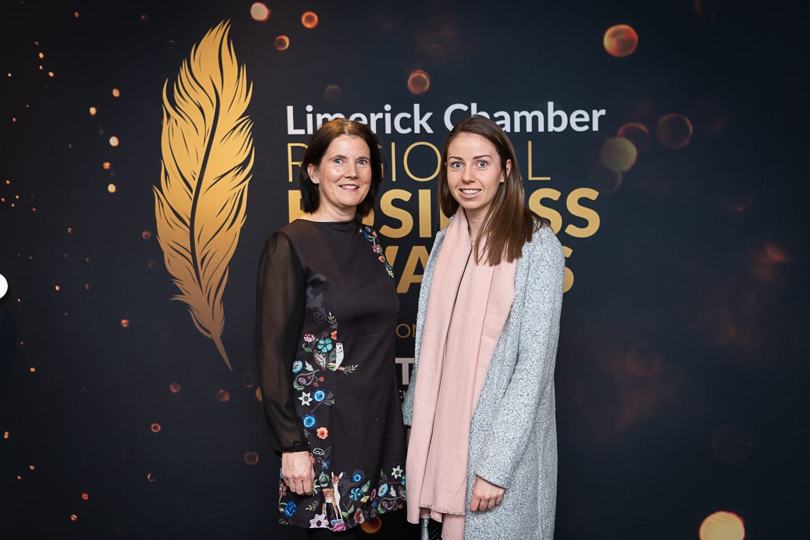No repro fee-Limerick Chamber President Dinner Shortlist announcement which was held in The Limerick Strand Hotel on Wednesday 16th October  - From Left to Right: And Morris - Limerick Chamber Skillnet, Claire O’Flynn - Northern Trust
Photo credit Shauna Kennedy