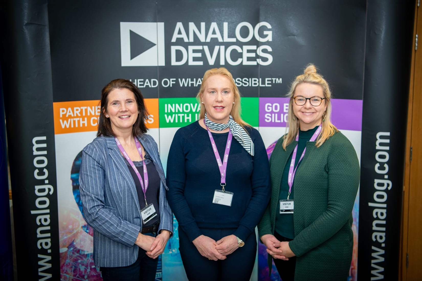 No repro fee- Building your Employer Value Proposition event held in Analog Devices in association with Limerick Chamber on Wednesday 22nd January 2020  - From Left to Right: Anne Morris and Annette Leamy both from Limerick Chamber Skillnet, Annie Browne - Action Point. 
Photo credit Shauna Kennedy