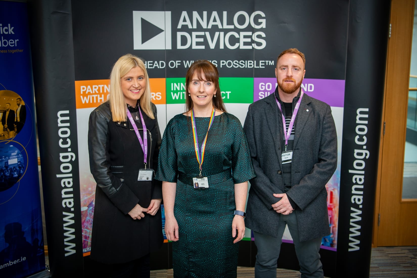 No repro fee- Building your Employer Value Proposition event held in Analog Devices in association with Limerick Chamber on Wednesday 22nd January 2020  - From Left to Right: Fiona Keogh - Analog Devices International. 
Chloe Sheehan - Teckro, Fiona Keogh - Analog Devices International, James Mackey - Teckro. 
Photo credit Shauna Kennedy