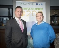 from left to right: Dr. James Ring- CEO Limerick Chamber, Gordon Ryan - Oxford International.