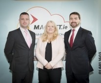 from left to right: Dr. James Ring- CEO Limerick Chamber, Mark Kellett - Magnet, Guest Speaker & Sponsor, Louise McKeown - Magnet;